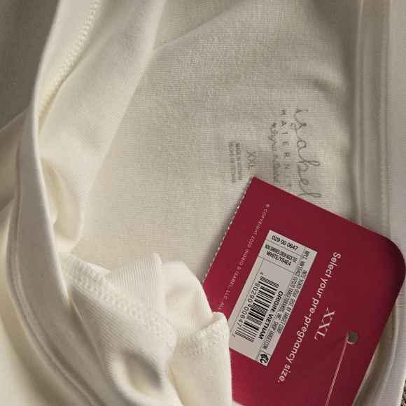 NEW Isabel Maternity SHORT SLEEVE TSHIRT white size XXL - Picture 3 of 3